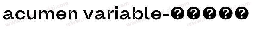 acumen variable字体转换